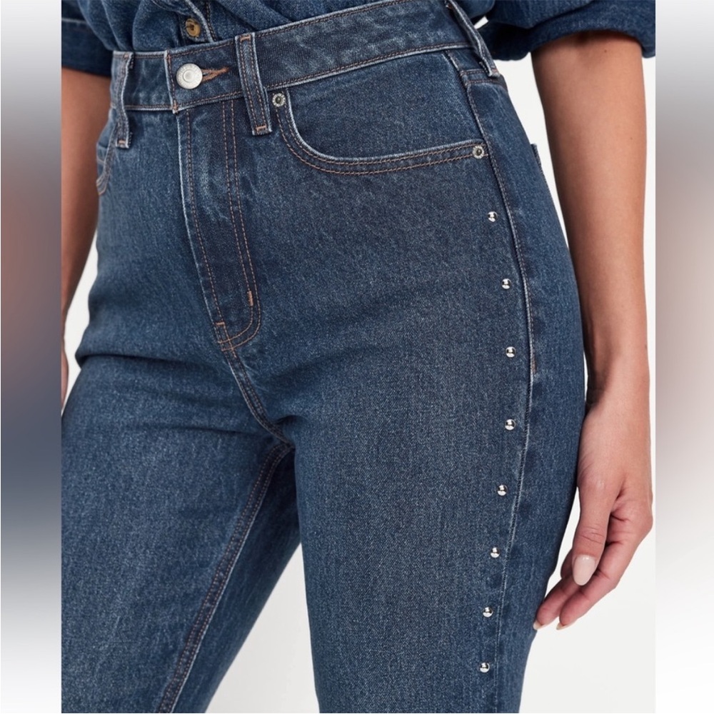 Old Navy Dark Blue Straight Jeans with Side Studs